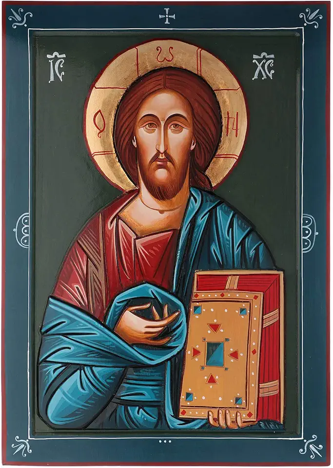 Icon Christ Pantocrator craved 70x50 cm Romania