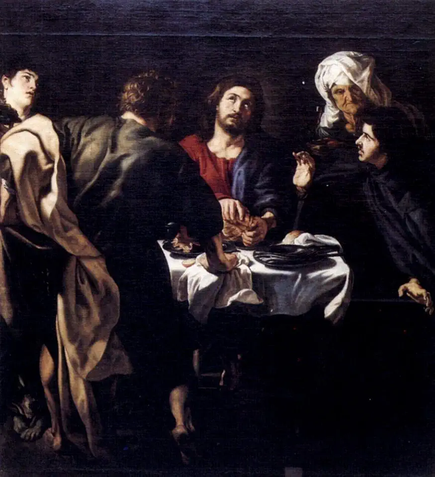 Toperfect 3 Famous Paintings - The Supper At Emmaus Baroque Peter Paul Rubens Christian - Handmade Oil Art on Canvas -01, $50-$2000 Hand Painted by Art Academies' Teachers