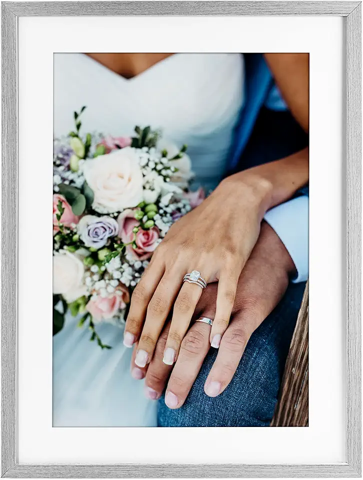 Stupell Industries Personalized Custom Print Rectangular Gray Framed Print Under Glass Wall Art