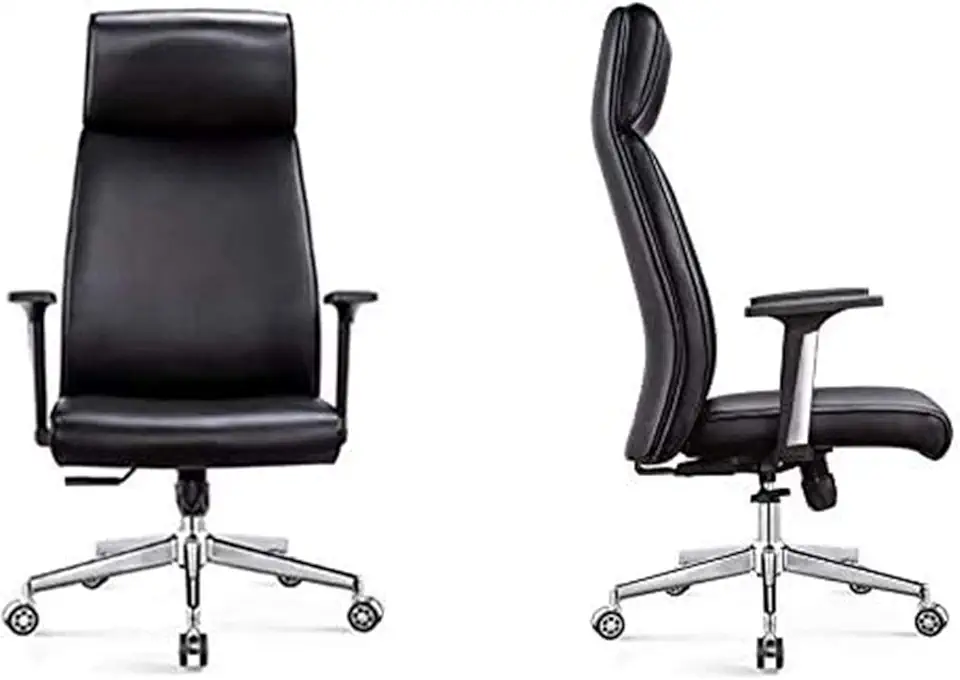 Executive Swivel Office Chair High-Back Leather Executive Swivel Adjustable Office Desk Chair with Casters Ergonomic Design Lift Chair Reclining Office Desk Chair (Color : Grey)