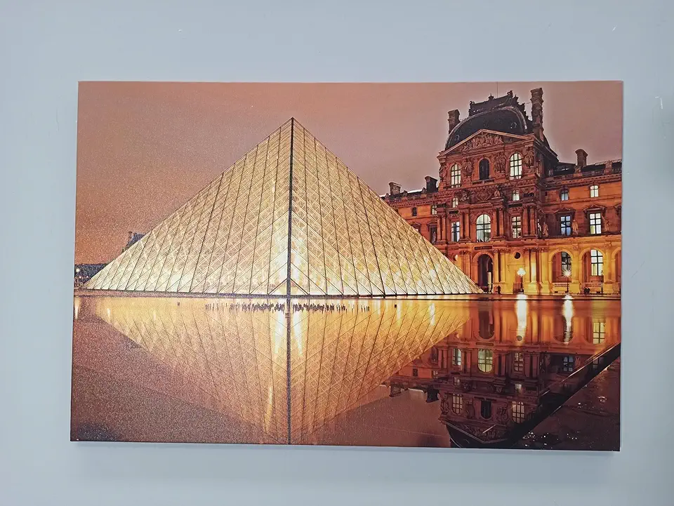 Stunning Louvre Museum and Paris Landscape Art Poster Showcasing the Beauty of France in Print - 1PC - 100x235