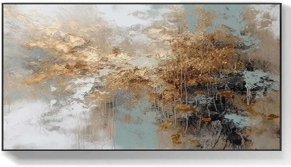 GYJAGHL Wabi Sabi Neutral Wall Art. Abstract Art Print. Earthy Muted Colours Modern Minimalist Art.,(71 * 142cm) 28 * 56,Stretch+Black Frame