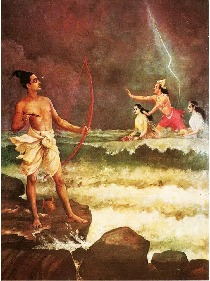Toperfect 29 Paintings India Varuna Raja Ravi Varma Oil Art on Canvas - Famous Artworks -Size04, $50-$2000 Hand Painted by Art Academies' Teachers