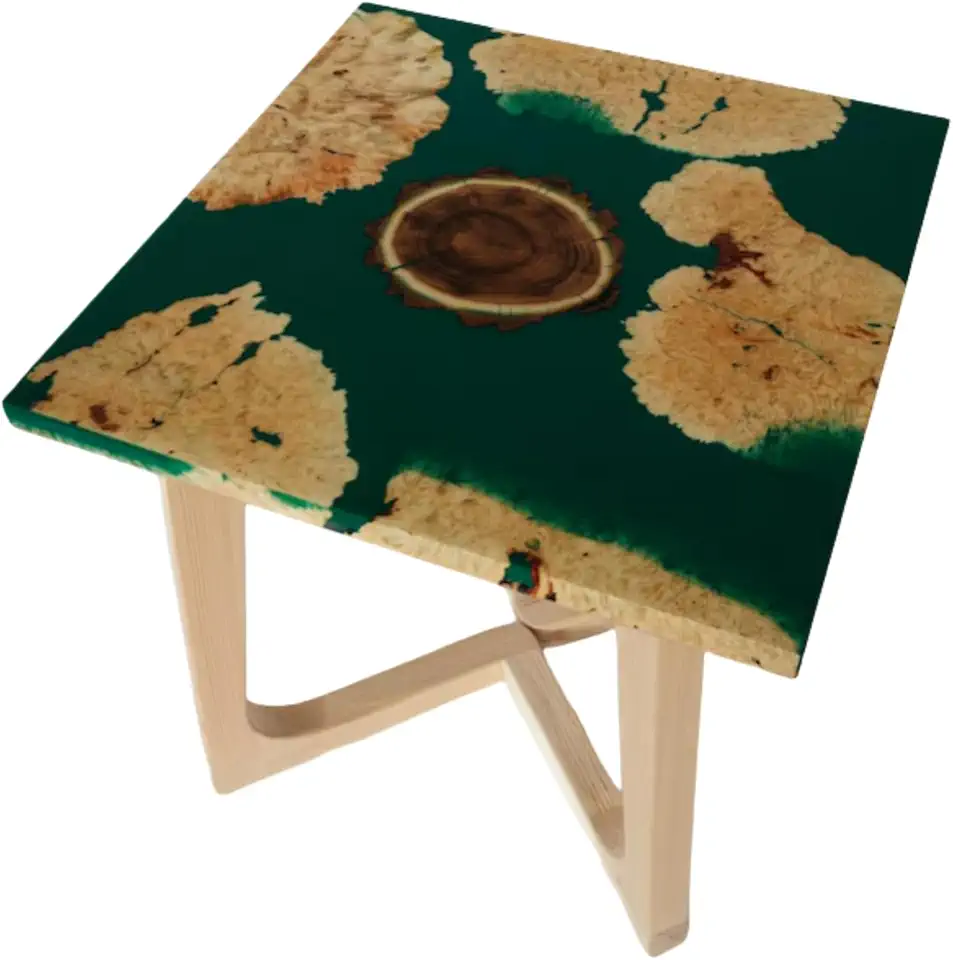 Green River Table, Personalized Sea Wave Table, Custom Live Edge Multi Color Table, Rustic Coffee Desk, Kitchen Table, Gift Home, Beach House Table, River Table, Unique Gift (40x80 inch.)