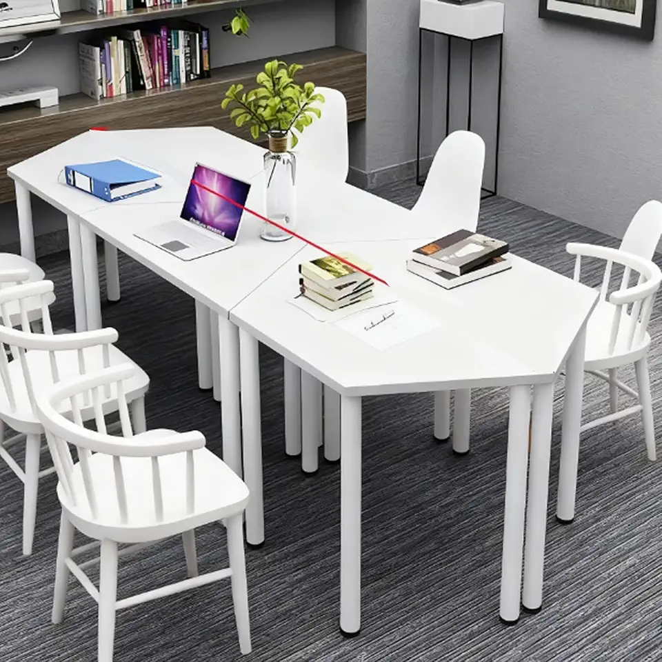 Study and Podcast Table, Long Business Table Kids Folding Table and Chairs Set, Toddlers Children's Activity Table and Chairs Set for Dining Room,Daycare,Classrooms A18