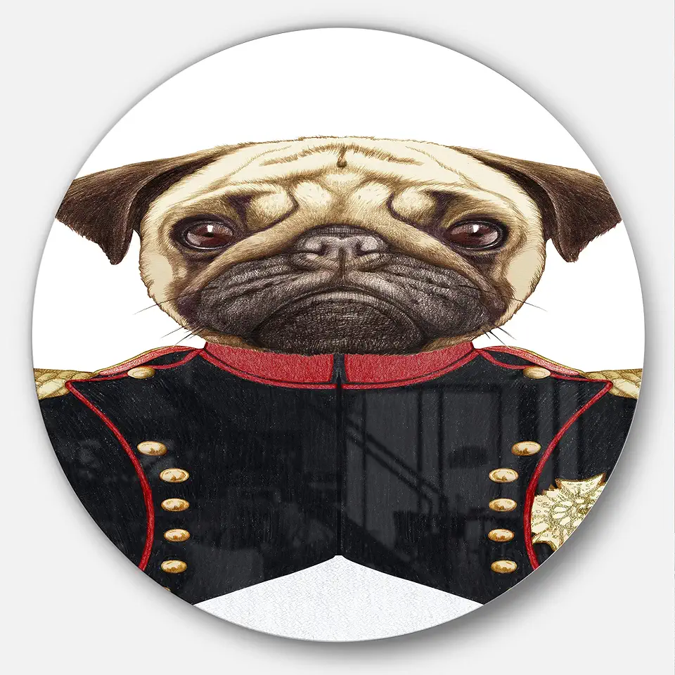 Designart MT13194-C23 Wall Art-Disc of 23 inch, 23'' H x 23'' W x 1'' D 1P, White/Black