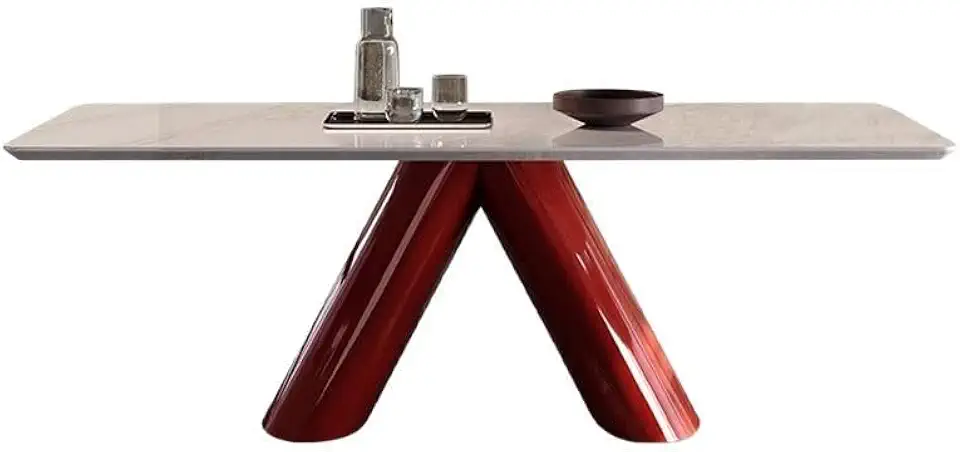 Restaurant Table Dinner Table Natural Marble Dining Table Villa Home Light Luxury Rustic Farmhouse Dining Table(220x100x75cm)