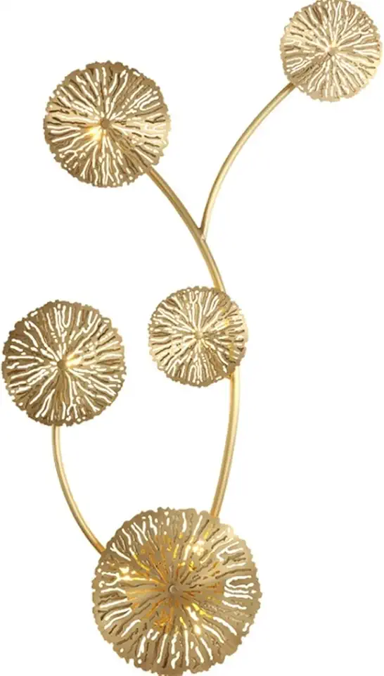 European Wall Light Light Luxury Steel Fan Blade Wall Lamp - Personality Art Living Room Corridor Aisle Bar Background Wall Lamp Loft Hall Decorated with Ambient Light,Night Light