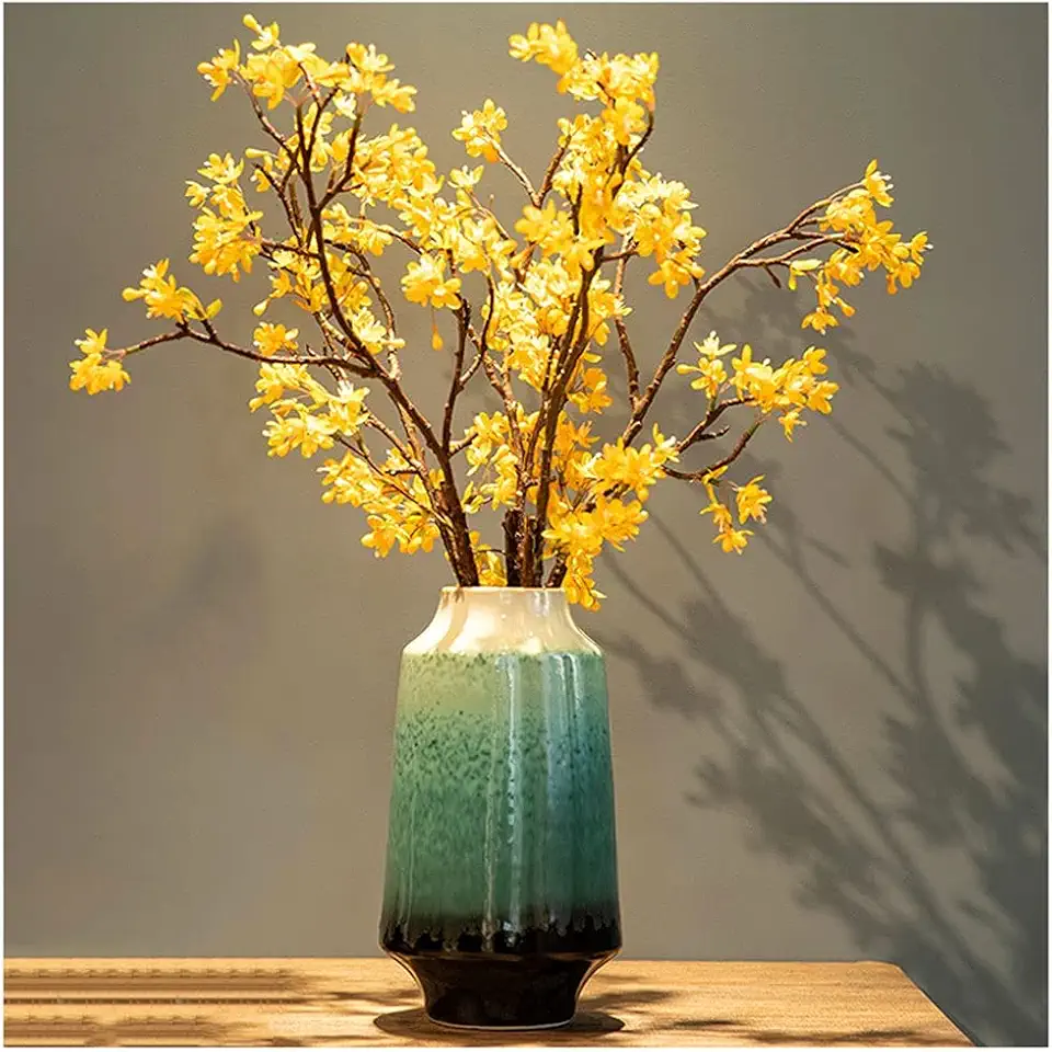 Fake Flowers Artificial Flowers Winter Orchid Simulation Fake Flowers Living Room Porch Decoration Dining Table Balcony Silk Dry Bouquet Vase Decoration Artificial Flowers Decoration (Color : C)
