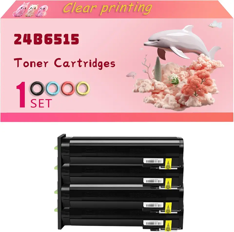 24B6515 Toner Cartridges Compatible for Lexmark XC8160 XC8160de XC8160dte Printers, High Yield 50000 Pages, Clear Bright Colors (4-Pack BK/C/M/Y)