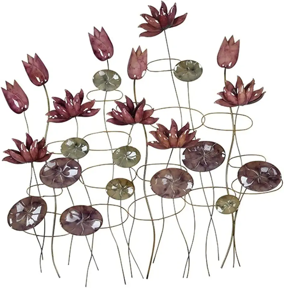 CAMBOS Wall Decor Giant Lotus Leaf Decorations,Lotus Leaf Wall Hanging Wrought Iron Wall Decoration Living Room Wall Metal Wall Decoration for Wedding Backdrop,Bridal Shower,Wedding Centerpieces