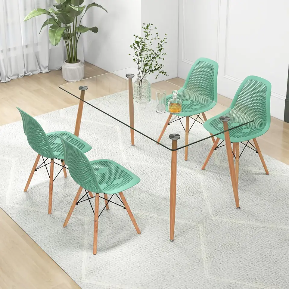 Giantex 5-Piece Dining Table Set, Modern Dinette Set of 5, 51