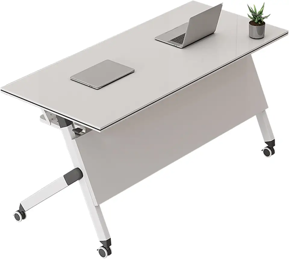 Portable Folding Conference Table on Wheels for Office and Classroom Meetings (6PCS 62.9