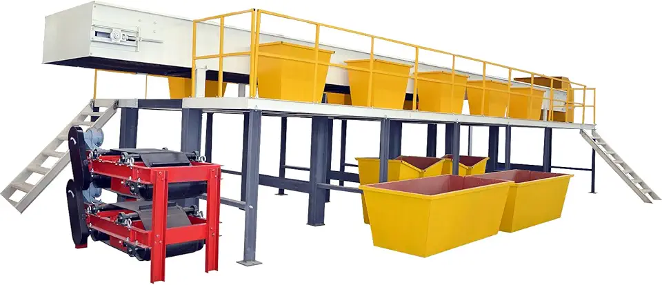 Large Manual Sorting Table Plastic Waste Separation Machine Municipal Solid Waste Recycling Plant (KT-MSP-2)