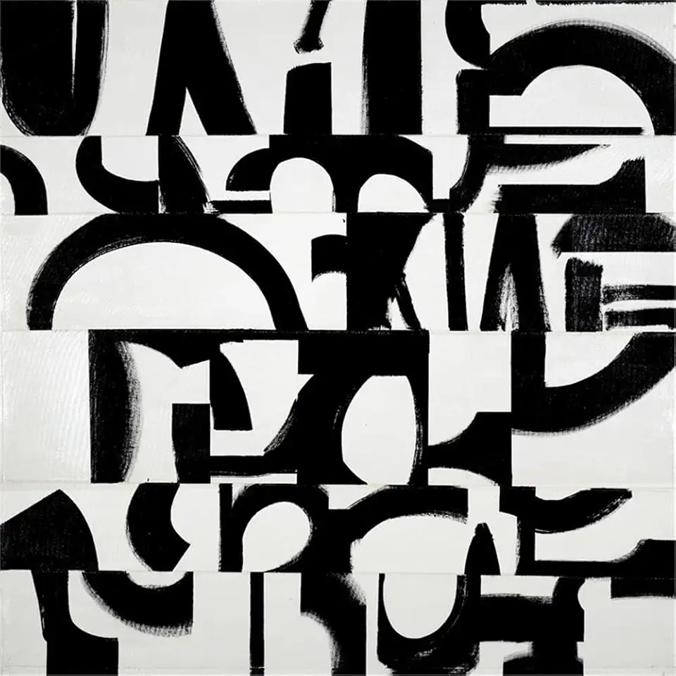 Giant Art 84x84 Prosperous Element Fine Art Giant Canvas Print in White