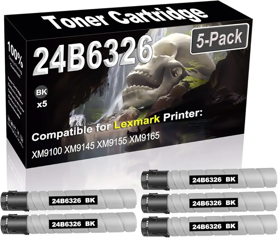 5-Pack Compatible High Capacity 24B6326 Imaging Toner Cartridge use for XM9100 XM9145 XM9155 XM9165 Printer (Black)