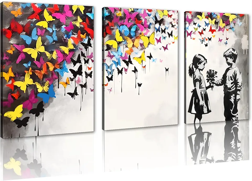 Novatique Banksy Wall Art Pop Art Wall Decor Street Art Posters Decor Graffiti Abstract Canvas Wall Art for Teen Boy and Girl Bedroom Living Room,20