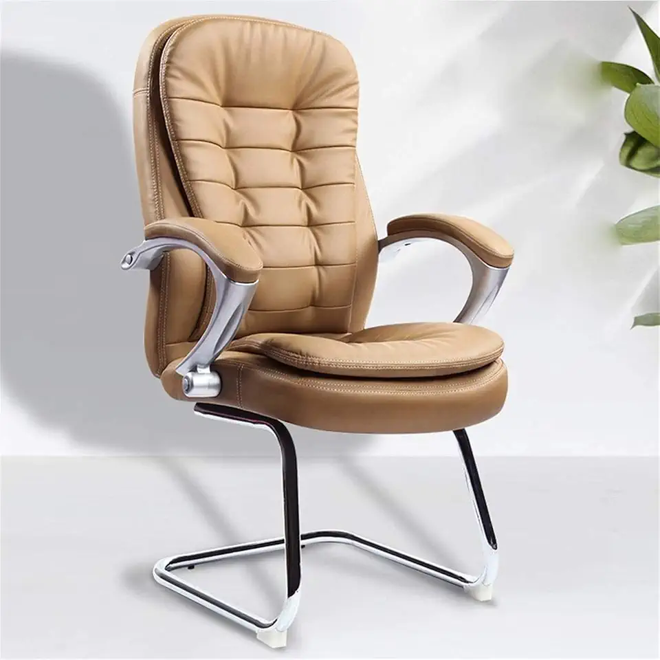 Lightweight Computer Chair with Bow, Leather Boss Chair, Leather Office Chair, Reclining Office Chair with Backrest, Home Comfort