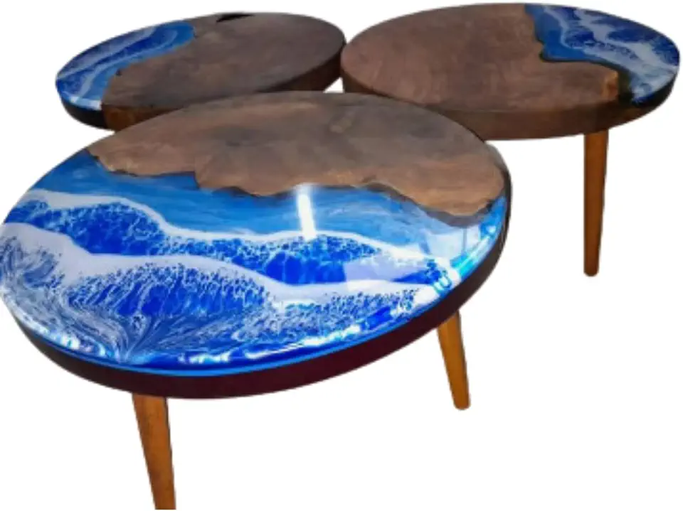 Custom Made Resin Beach Desk, Decor Cofee Table, Farm House Table, Modern Wood Table Gift, Elegant Handcrafted Design, Table Living Room, Home Decor, Gift for Home (60 inch, Only Table Top)