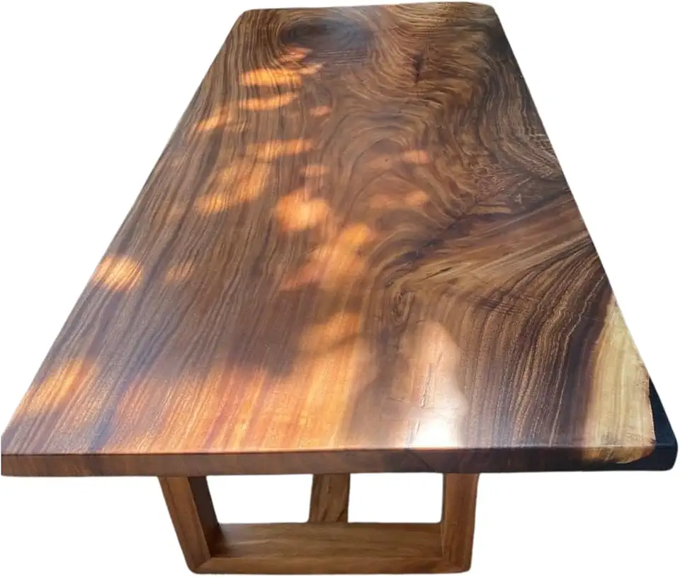 Custom Made Solid Wood Dining Table, Handmade Artistry, Live Edge Family Dining Gaming Table, Suar Wood Table, Acacia Wood Table, Office Table (40x100 inch)