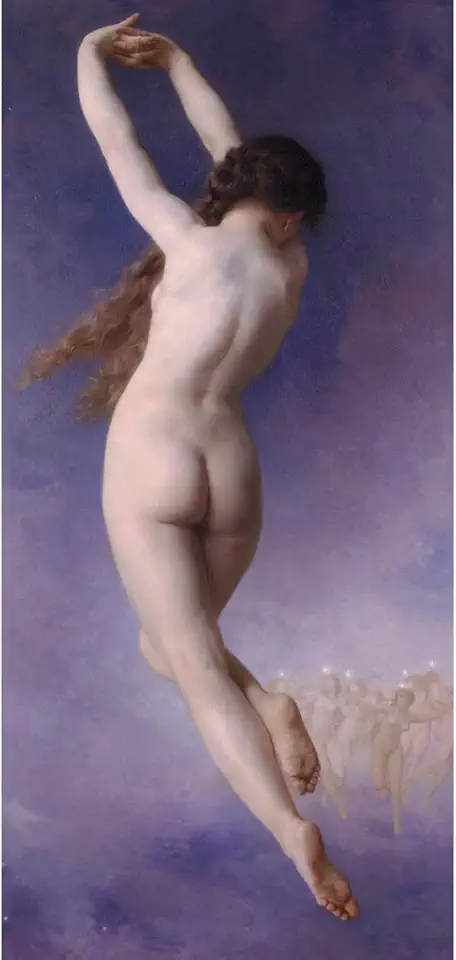 Toperfect Oil Painting Handmade $50-$2000 by College Teachers - 28 Bouguereau Paintings - The lost star William Adolphe Bouguereau nude girl NCC2 - Famous Paintings on Canvas -Size2