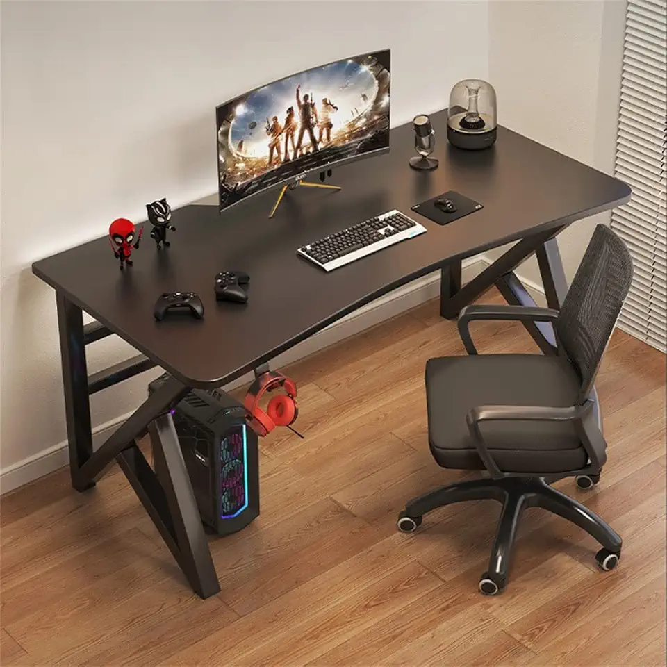Computer Table Desktop Family E-Sports Table and Chairs Combination Table Bedroom Table Without Chairs(E,120cm)