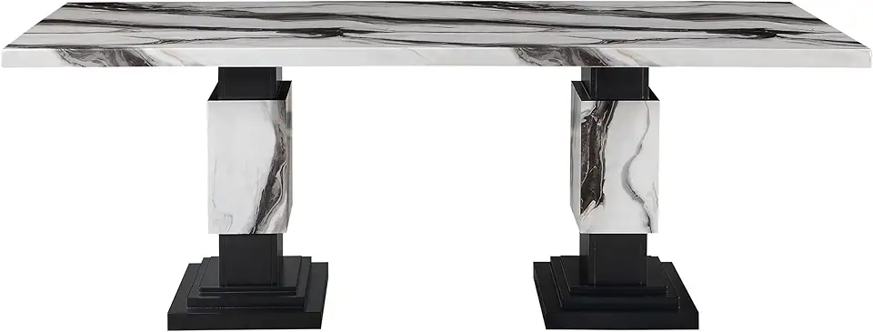GOWE Stacey Zebra White/Black Dining Table