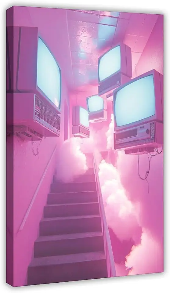 Surreal 90s Dreamcore Poster – Weirdcore Aesthetic Art Print for Gen Z Teen Room Decor Poster Print Decorative Painting Canvas Wall Art Living Room Posters Bedroom Painting 20x30inch(50x75cm)