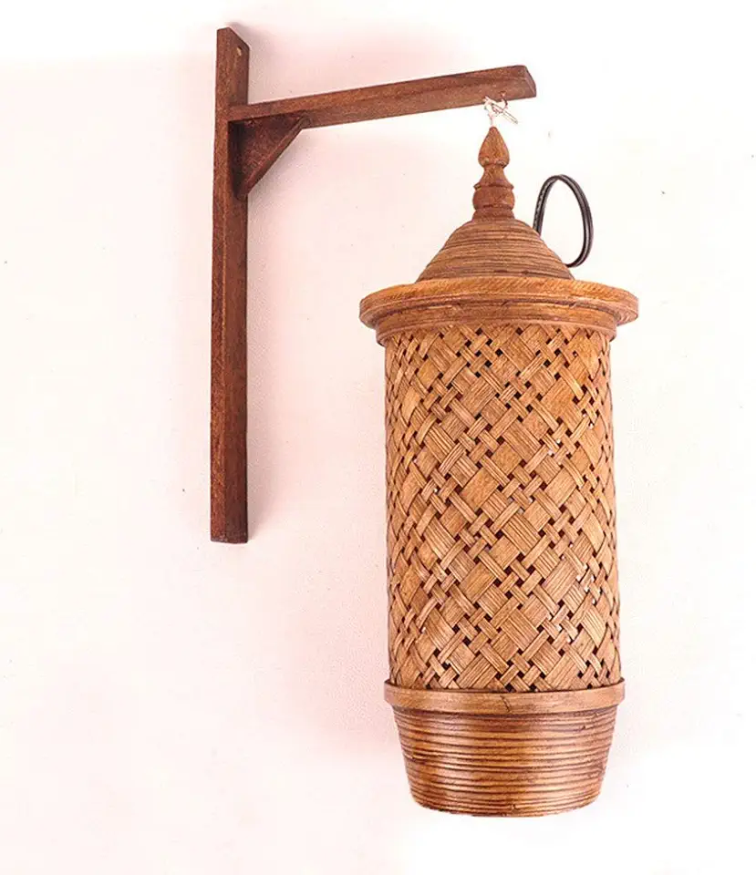 Southeast Asian Style Wall Lamp Personality Creative Hotel Bamboo Art E27 Wall Lantern Club Courtyard Corridor Aisle Decorative Wall Lights Natural Handmade Wall Lamp