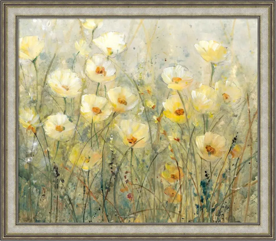Amanti Art Framed Wall Art Print 40x45 Summer in Bloom I by Tim O'Toole, Flowers Wall Art, Modern Contemporary Decor, Oversize Poster Painting Artwork for Living Room, Bedroom, Bathroom, Kitchen,