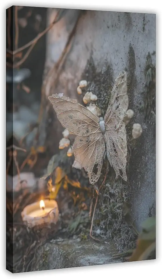 XAHOR Broken Fairy Wings Wall Decor – Grunge Aesthetic Fantasy Art Print for Bedroom Canvas Art Poster And Wall Art Picture Print Modern Family Bedroom Decor Posters 20x30inch(50x75cm)