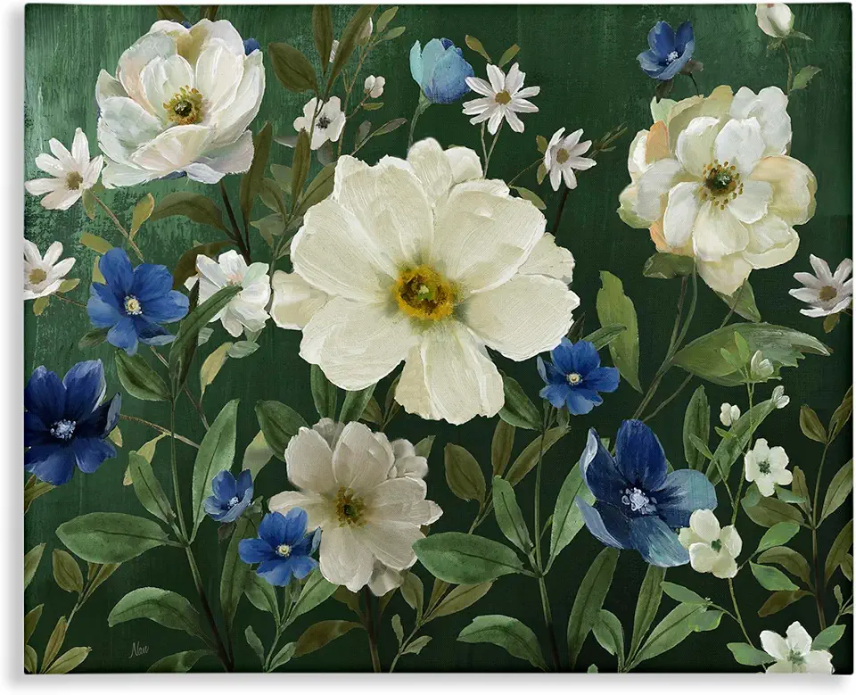 Stupell Industries Blooming White Flowers in Nature Canvas Wall Art Design by Nan, 40 x 30