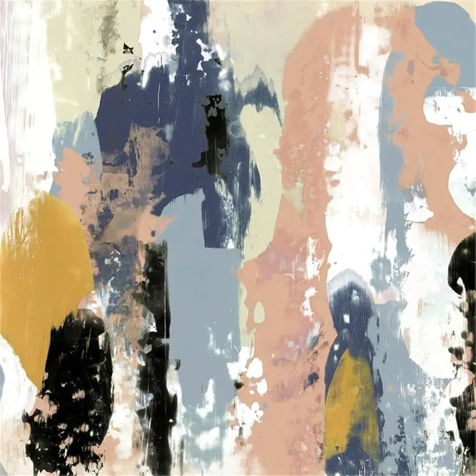 Giant Art 84x84 Blueberry Swatches I Fine Art Giant Canvas Print in Multi-Color