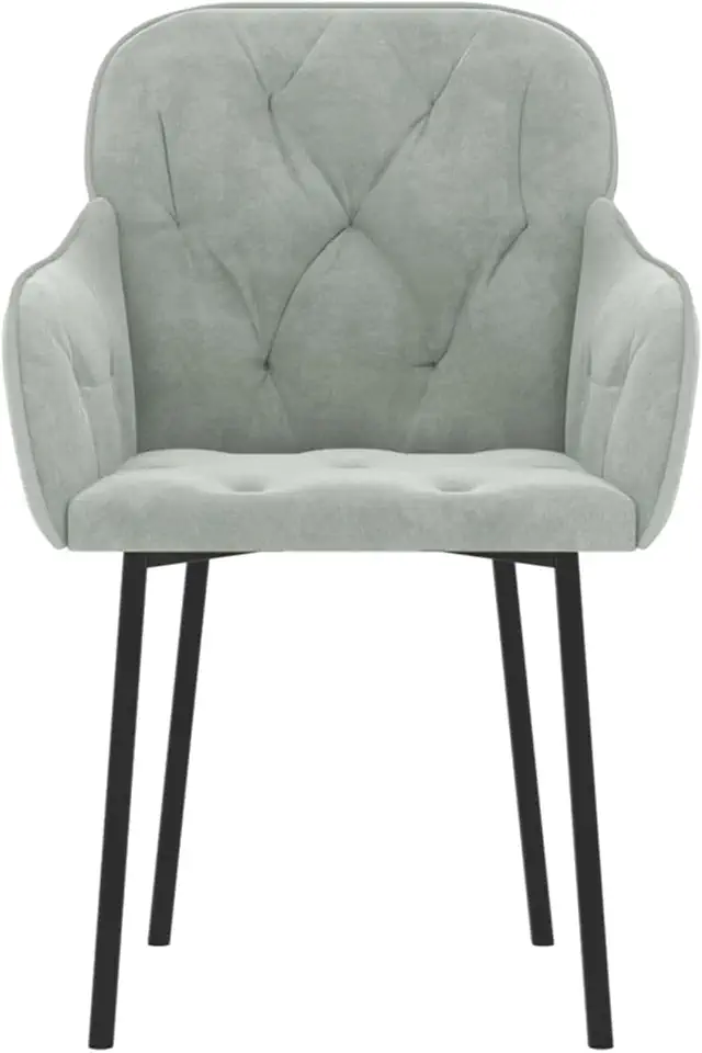 Dining Chairs 2 pcs Light Grey Velvet Dining Set Dining Table Set Dining Table Dining Chair Dining Room Set Model LYKZJ-344845US