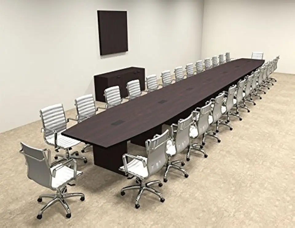 Modern Boat Shaped 30' Feet Conference Table, OF-CON-C108