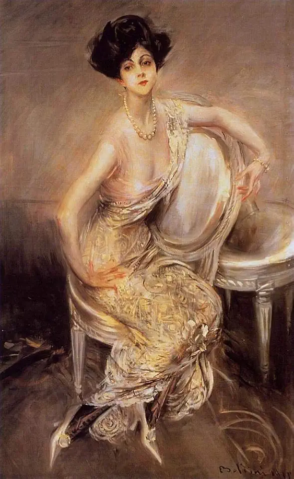 Toperfect 3 Paintings Portrait of Rita de Acosta Lydig woman Giovanni Boldini Oil Art on Canvas - Famous Artworks 02, $50-$2000 Hand Painted by Art Academies' Teachers