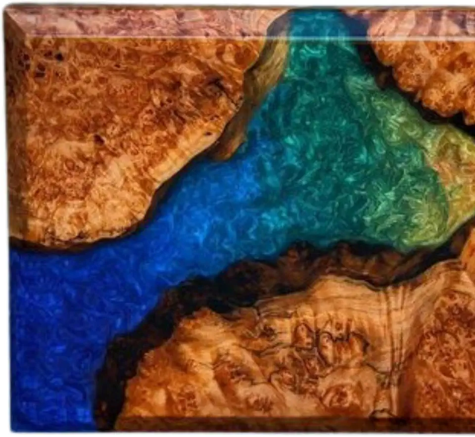 Customized Live Edge Multi Color Resin Epoxy Table, Personalized Sea Wave Table, Luxury Coffee Desk, Kitchen Table, Gift Home, Beach House Table, Bar Table, Unique Home Gift (40x100 inch)