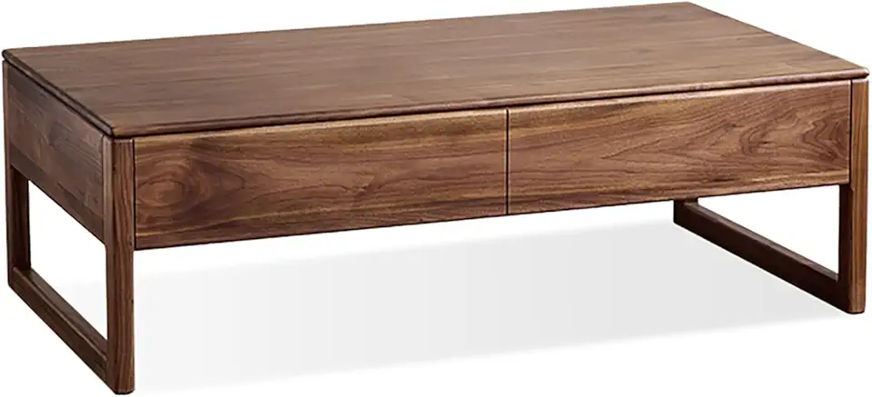 Solid Wood Balcony Tea Table with Drawers Living Room Wooden Low Table Study Table Reading Desk Home Living Room Storage Coffee Tables