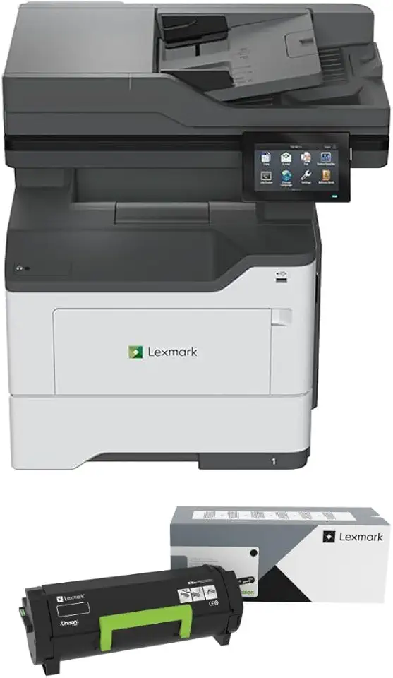 LEXMARK MX532adwe Monochrome Laser All-in-One Printer, Duplex, 4.3-inch Color Touch Screen, Up to 46 ppm (38S0820) Bundle with 66S1000 Black 5K Yield Toner Cartridge