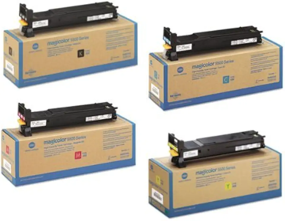 A06V133 A06V233 A06V333 A06V433 Toner Cartridge Set (Black Cyan Magenta Yellow, 4-Pack) in Retail Packaging