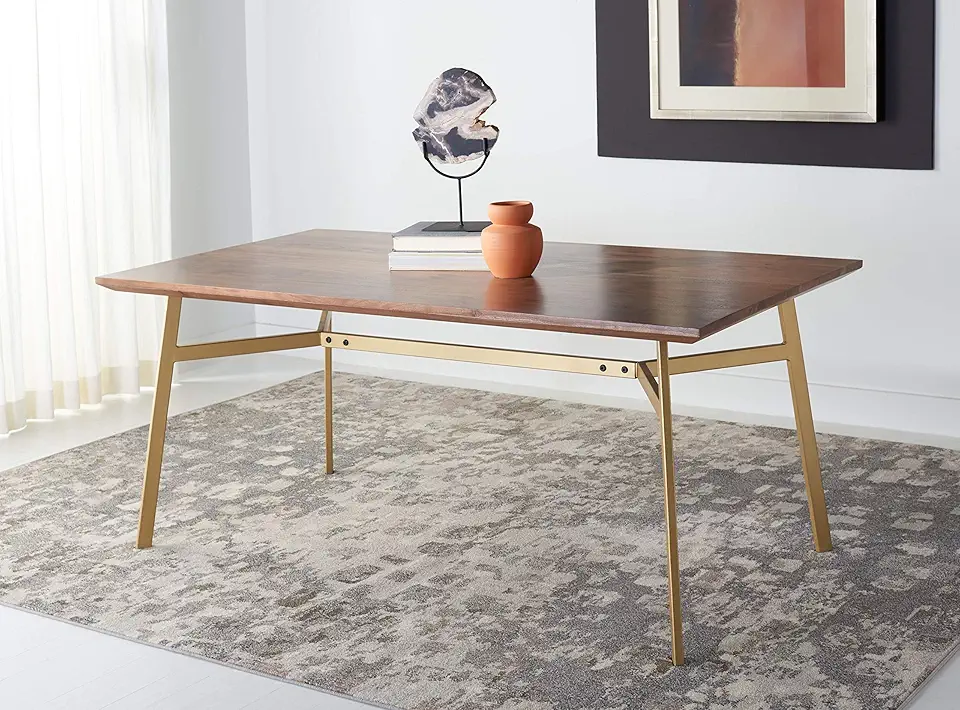SAFAVIEH Couture Home Collection Dakota Wood Rectangle Kitchen Dining Room Table