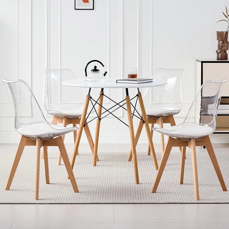 5-Piece Round Dining Table Set, Small 31.5