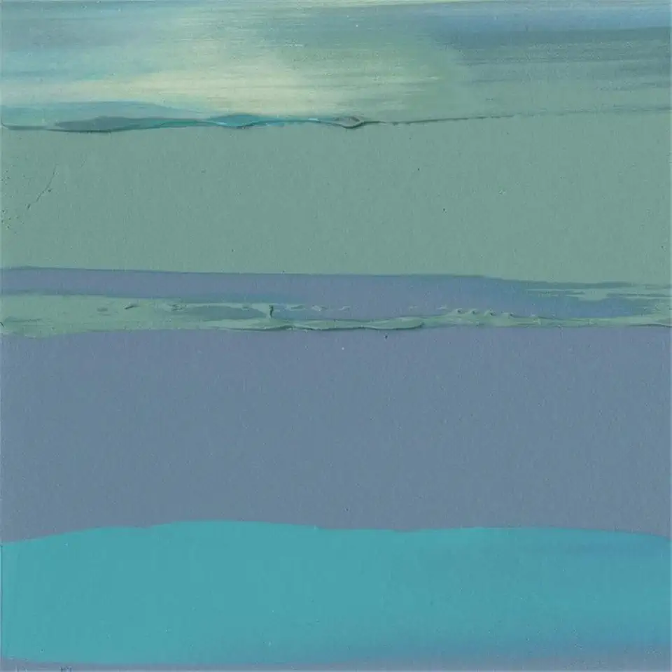 Giant Art 84x84 Blue Coast II Fine Art Giant Canvas Print in Green