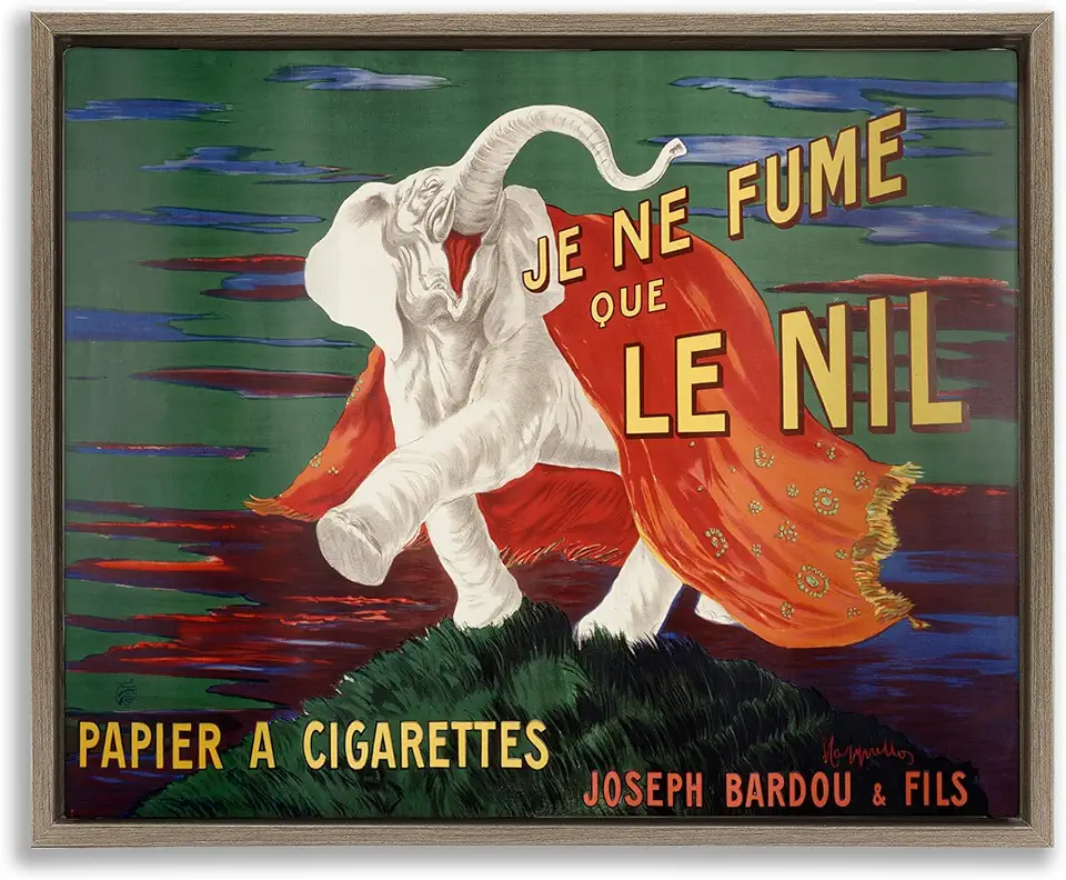 Stupell Industries Vintage Tobacco Advertisement Brown Framed Floater Canvas Wall Art Design by Marcus Jules, 21 x 17