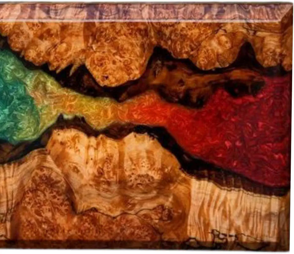 Multi Color Live Edge Resin Epoxy Table, Personalized Sea Wave Table, Rustic Coffee Desk, Kitchen Table, Gift Home, Beach House Table, Bar Table, Unique Home Gift, Custom Table (40x100 inch)