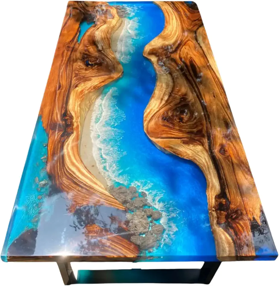 Unique Living Room Furniture Decor Beach Table, Personalized Table, Office Table, Ocean Waves Table, Handmade Coffee Table, Dining Table, Modern Home Decor, Gift New home (36x80 inch)