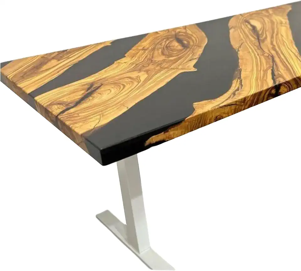 Large River Black Gaming Table, Unique Living Room Furniture Decor, Beach Table, Office Table, Black Table, Coffee Table, Dining Table, Modern Home Decor, Gift New home (36x80 inch)