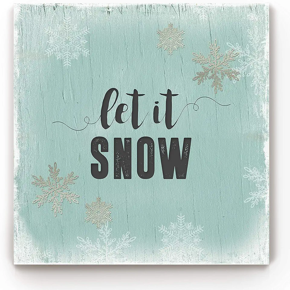 Sponsored Ad - Renditions Gallery Let It Snow Gallery Wrapped Canvas Christmas Wall Art, 32x32