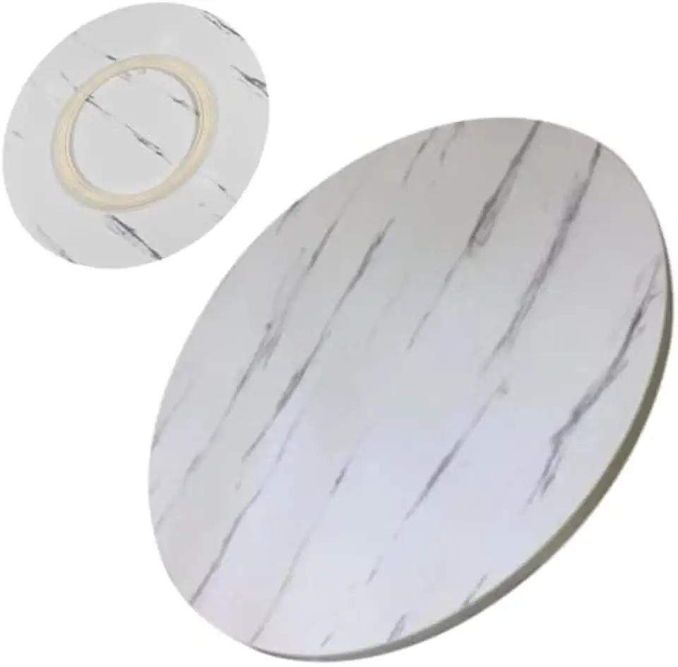 30-50in Wood Lazy Susan, Large 360° Swivel Kitchen Turntable, Sturdy Oversized Serving Tray for Dining Table, Easy to Clean - Black (90cm)