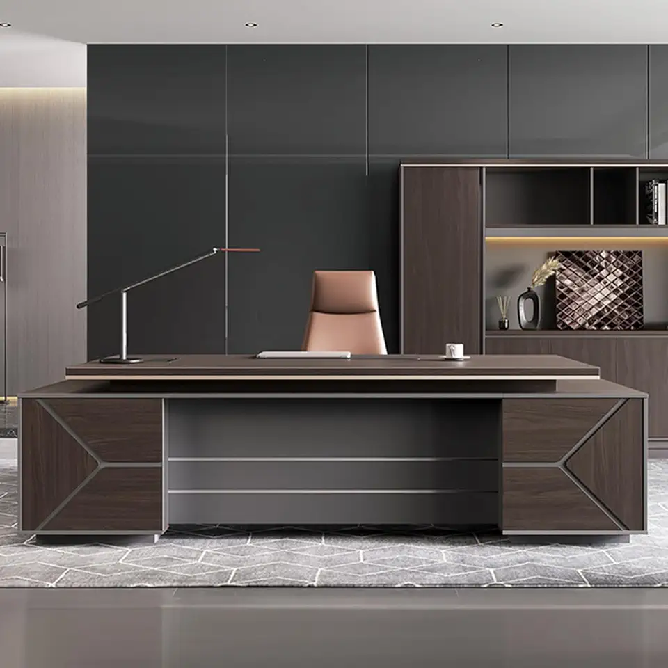 L Shaped Computer Desk, Home Office Desk with Shelf, 86.6